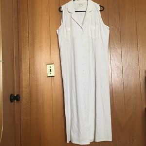 WhiteStag vintage sleeveless dress button front